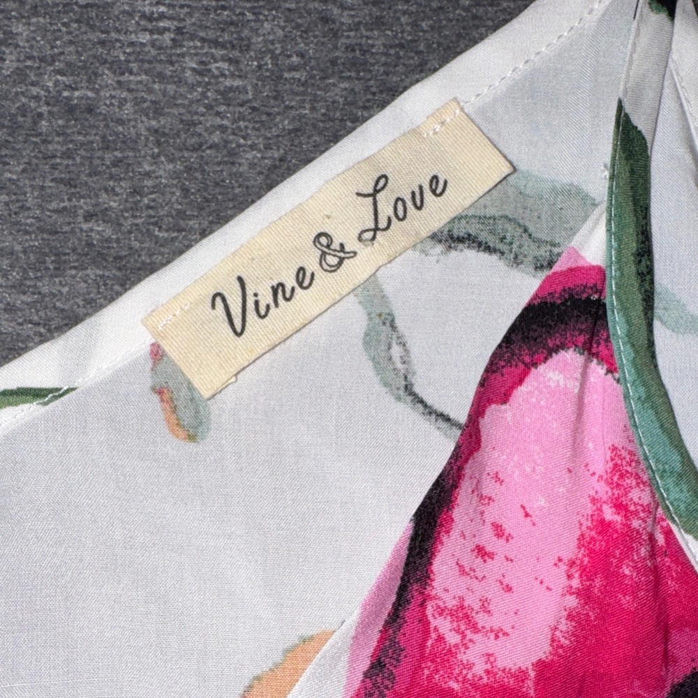 Vine & Love- Women’s Pink and Orange Floral Tank Top Size Small - Picture 5 of 14